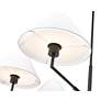 Leila 44" Wide Matte Black 6-Light Chandelier w/ Linen Shade in scene