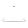 3_Leila 62" Wide Brushed Nickel 2-Light Linear Chandelier