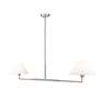 7_Leila 62" Wide Brushed Nickel 2-Light Linear Chandelier more views