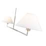 Leila 62" Wide Brushed Nickel 2-Light Linear Chandelier in scene