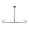 Leila 62" Wide Matte Black 2-Light Linear Chandelier