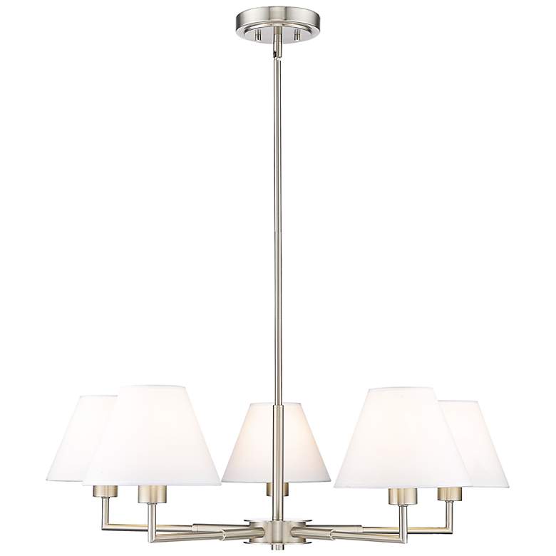 Image 2 Leila by Z-Lite Brushed Nickel 5 Light Chandelier
