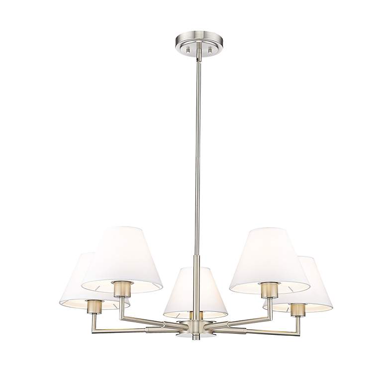 Image 5 Leila by Z-Lite Brushed Nickel 5 Light Chandelier more views