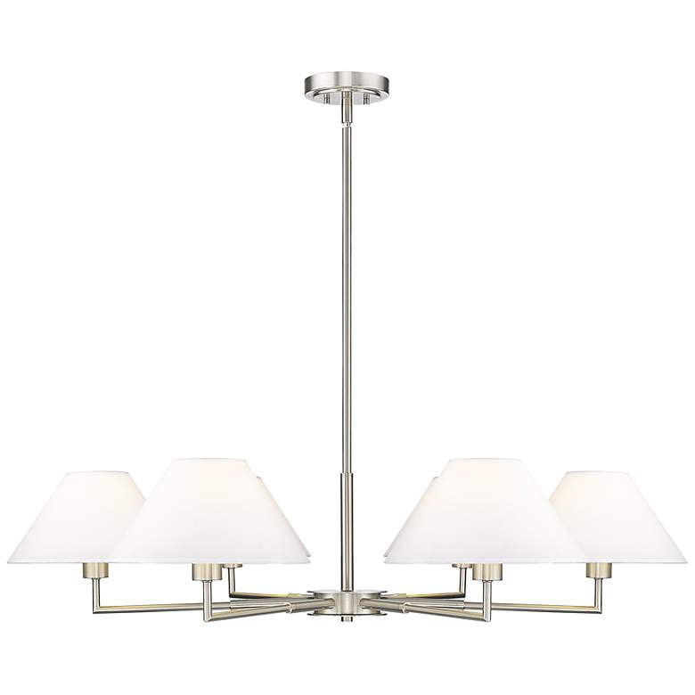 Image 1 Leila by Z-Lite Brushed Nickel 6 Light Chandelier