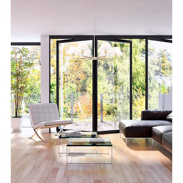 Image 2 Leila by Z-Lite Brushed Nickel 6 Light Chandelier more views