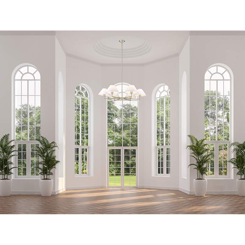 Image 3 Leila by Z-Lite Brushed Nickel 6 Light Chandelier more views