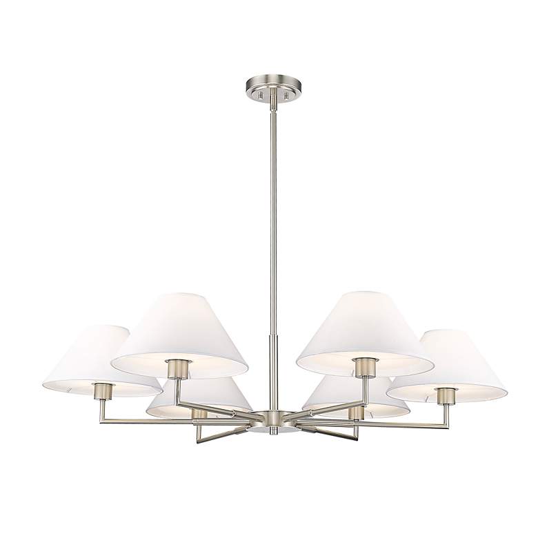 Image 4 Leila by Z-Lite Brushed Nickel 6 Light Chandelier more views