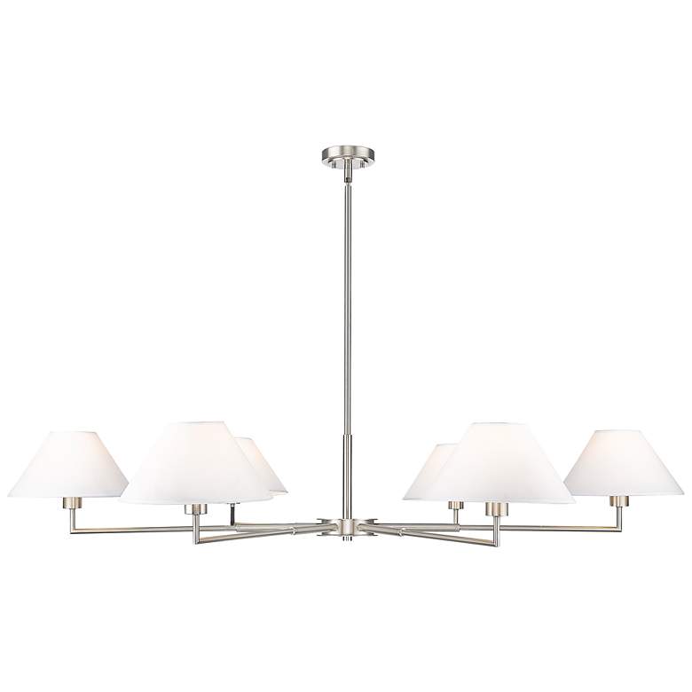 Image 1 Leila by Z-Lite Brushed Nickel 6 Light Chandelier