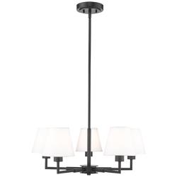 Leila by Z-Lite Matte Black 5 Light Chandelier