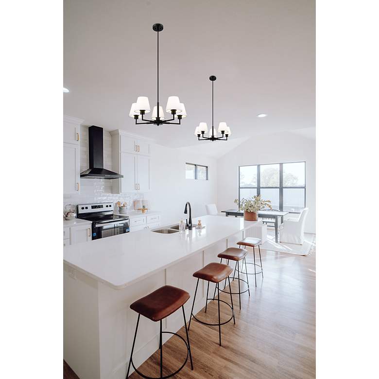 Image 4 Leila by Z-Lite Matte Black 5 Light Chandelier more views
