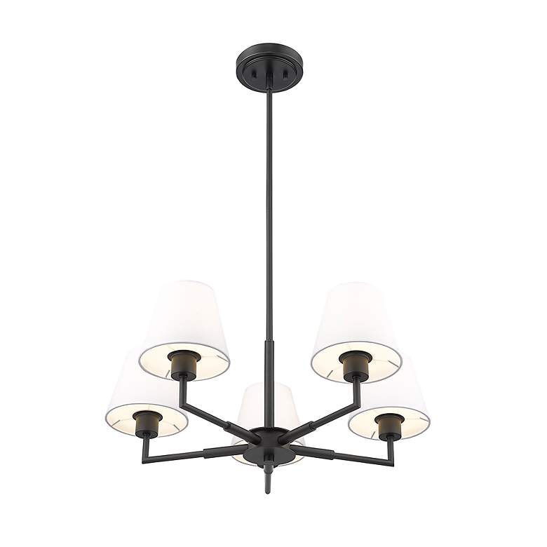 Image 6 Leila by Z-Lite Matte Black 5 Light Chandelier more views