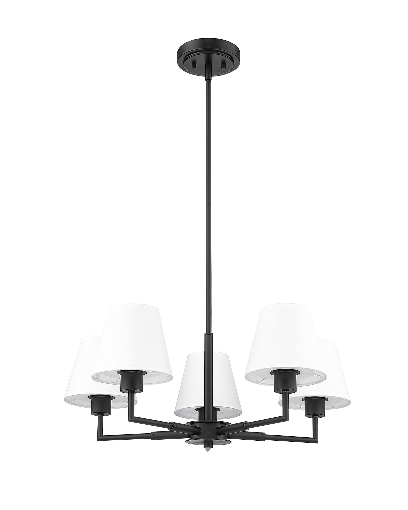 Leila by Z-Lite Matte Black 5 Light Chandelier