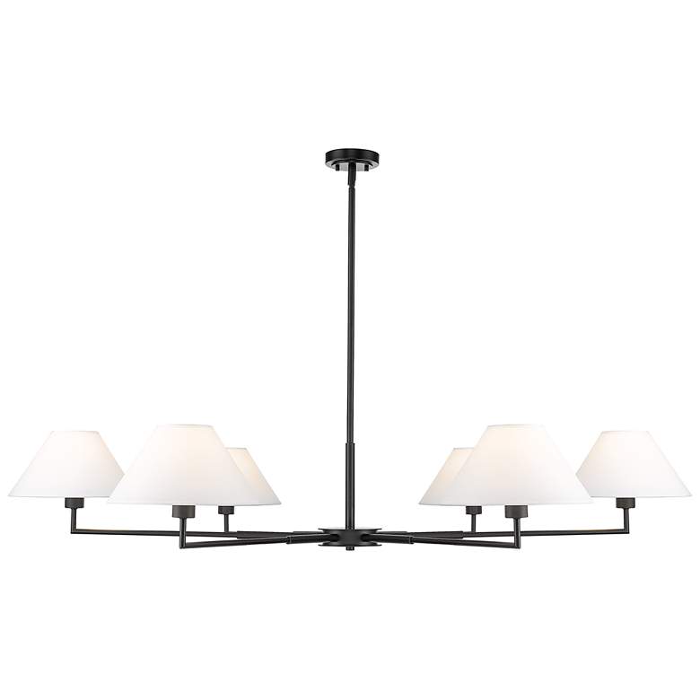 Image 1 Leila by Z-Lite Matte Black 6 Light Chandelier
