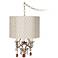 Leila Embroidered Hourglass Shade Plug-In Swag Chandelier