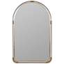 Leila Glossy Champagne 24" x 38" Arch Top Wall Mirror