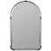 Leila Shiny Silver Metal 24" x 38" Arch Top Wall Mirror