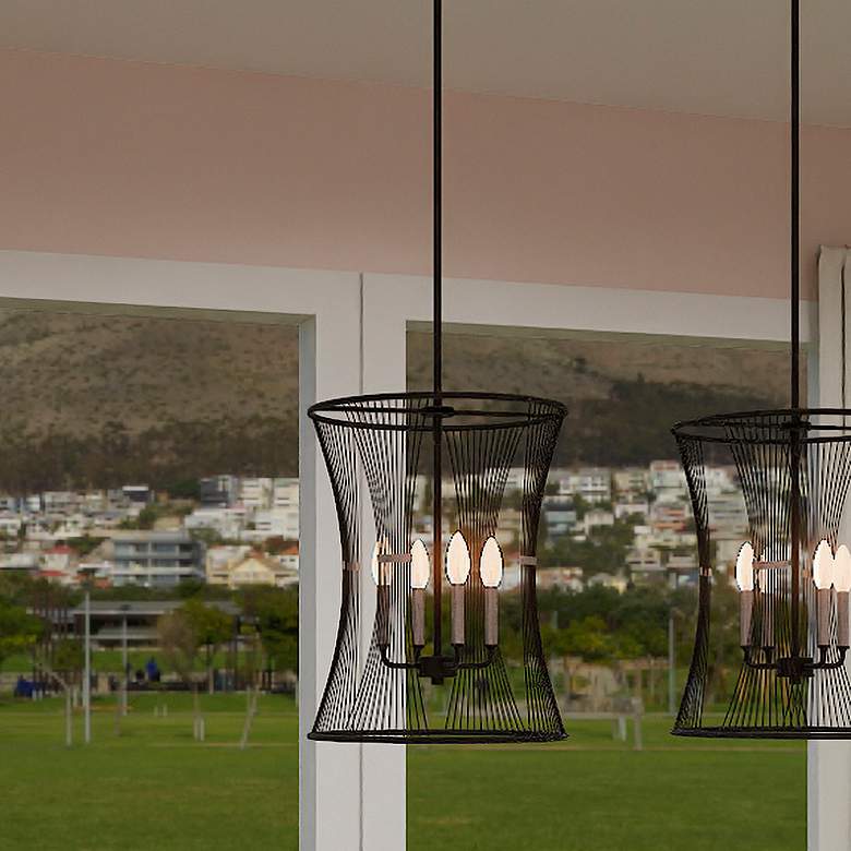 Image 1 Leiland 4-Light Matte Black Pendant