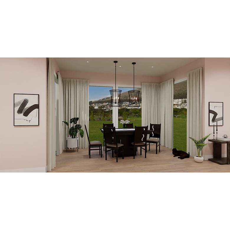 Image 3 Leiland 4-Light Matte Black Pendant more views