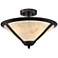 Leiston 17" Wide Natural Mica Shade Ceiling Light