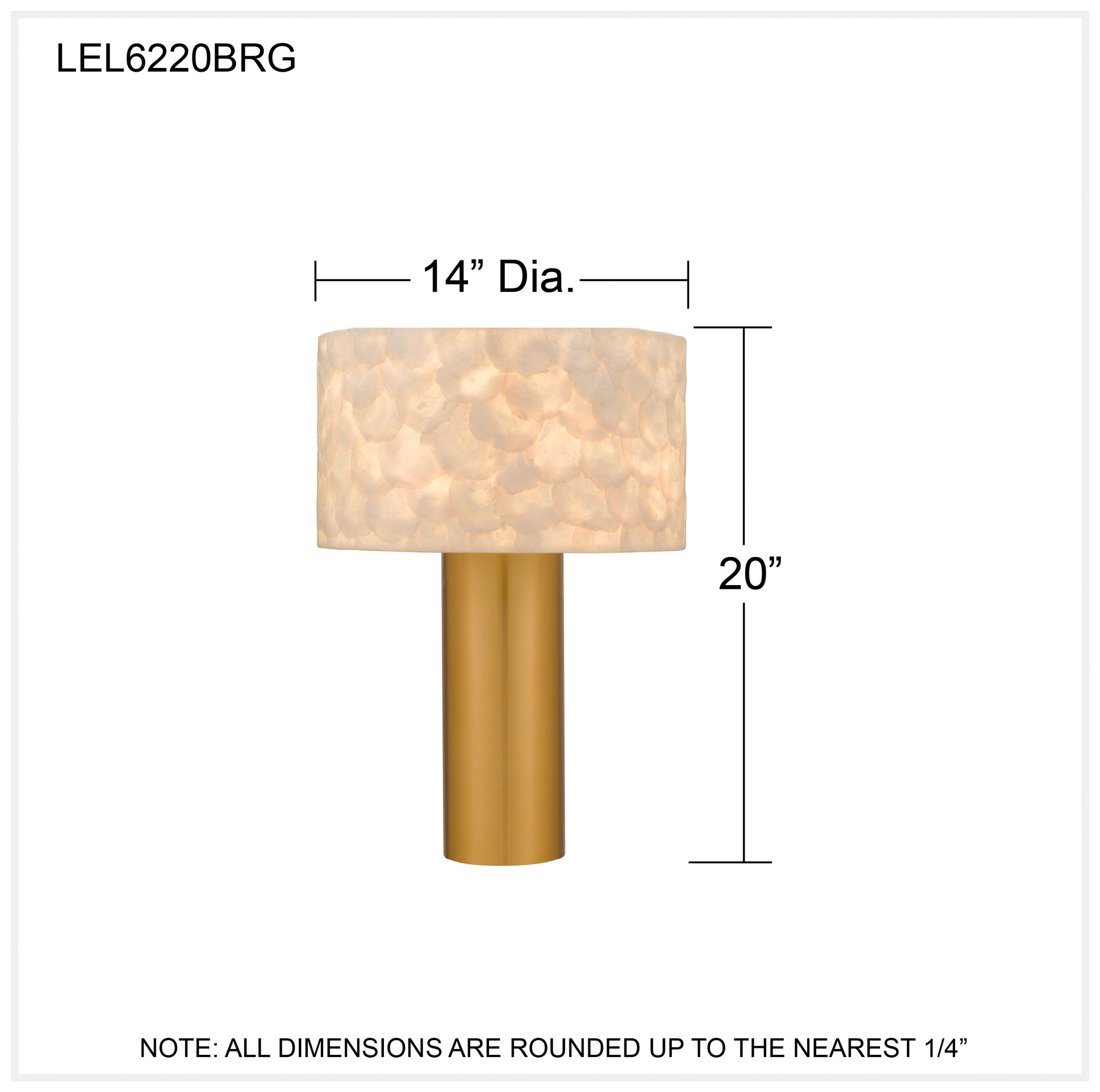 Leland 1-Light Brushed Gold Table Lamp