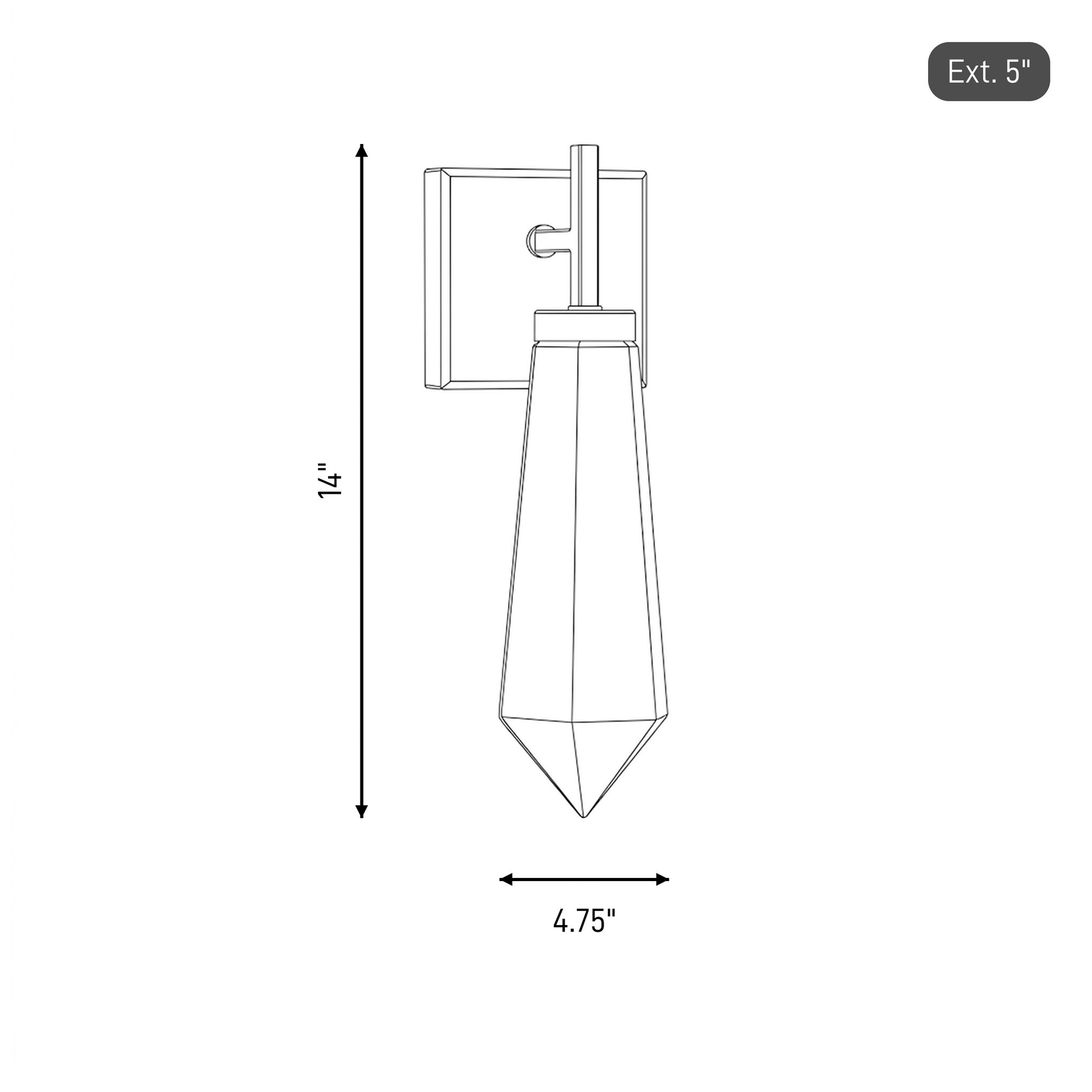 Leland 1-Light Wall Sconce in Noble Brass by Dann Foley