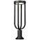 Leland 28 1/4"H Black LED Outdoor Pier Light w/ Round Base