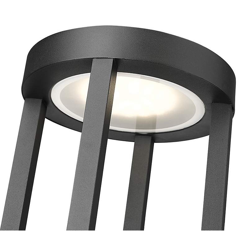 Image 6 Leland 28 1/4"H Black LED Outdoor Pier Light w/ Round Base more views