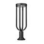 7_Leland 28 1/4"H Black LED Outdoor Pier Light w/ Round Base more views