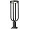 Leland 28 1/4"H Black LED Outdoor Pier Light w/ Square Base