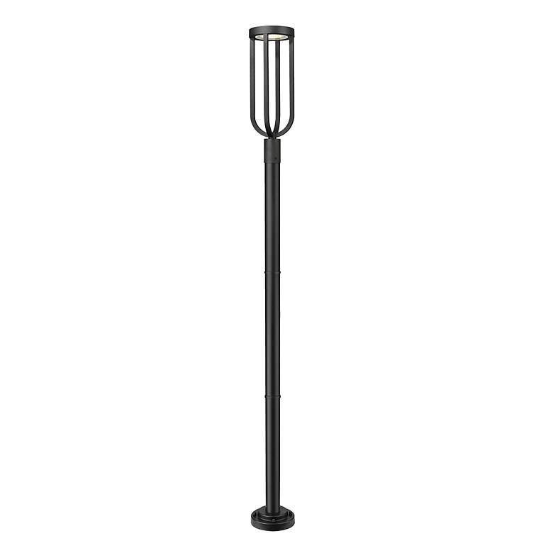 Image 4 Leland 97 1/4"H Sand Black LED Outdoor Post Light with Base more views