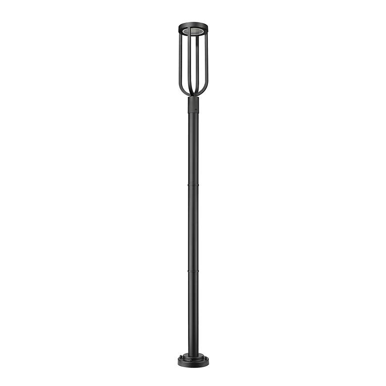 Image 7 Leland 97 1/4"H Sand Black LED Outdoor Post Light with Base more views