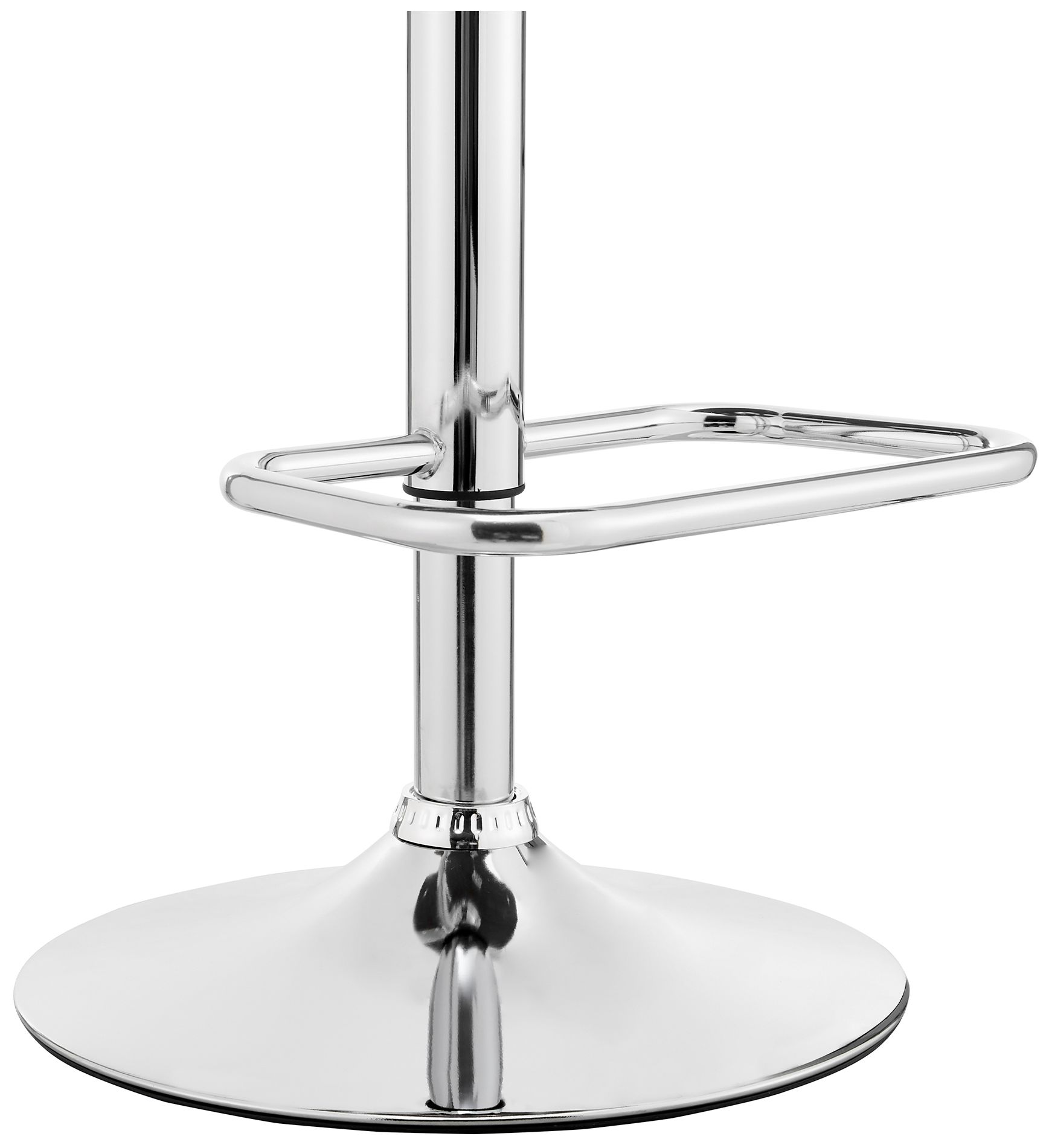Leland Adjustable Barstool in Chrome Finish with Gray Faux Leather