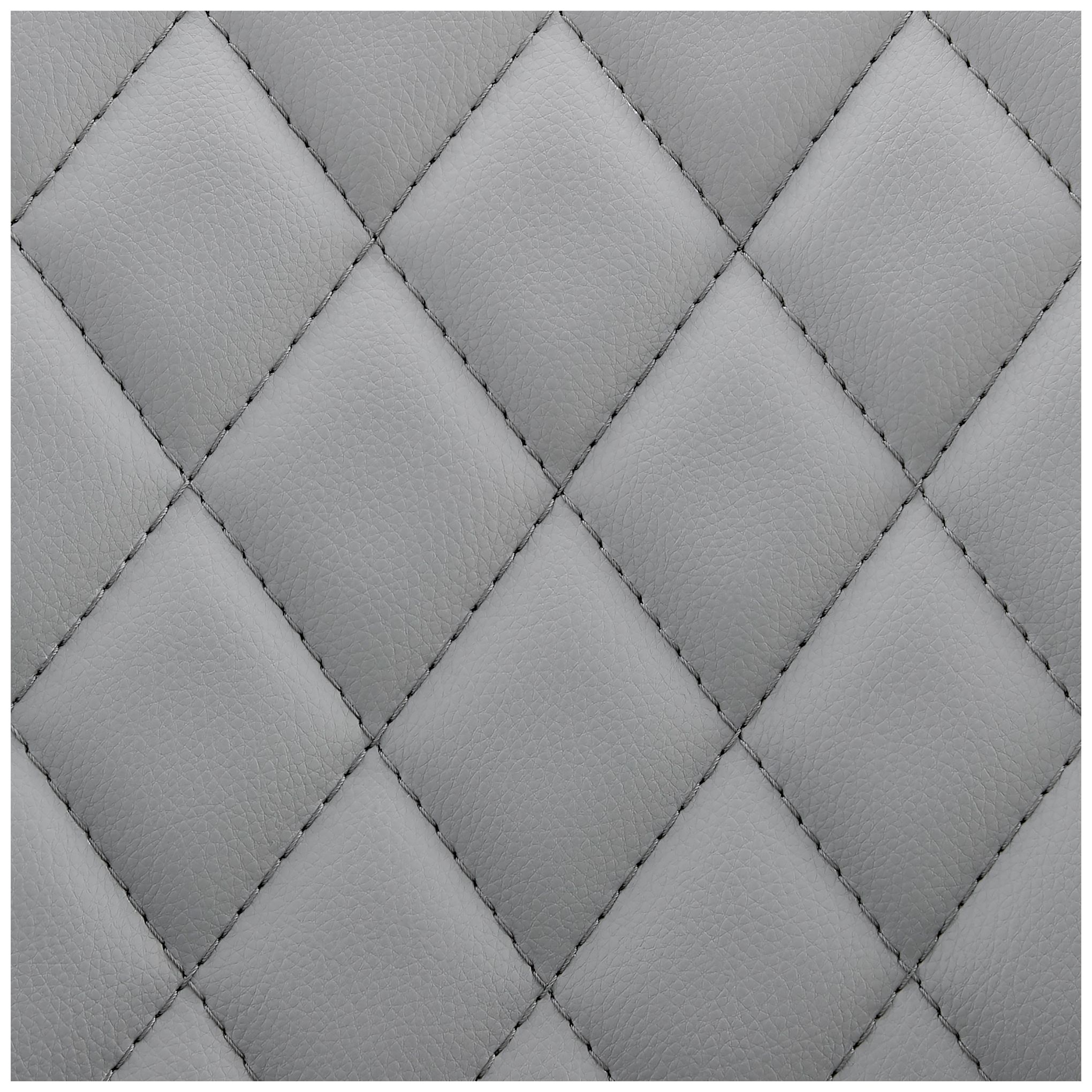 Leland Adjustable Barstool in Chrome Finish with Gray Faux Leather