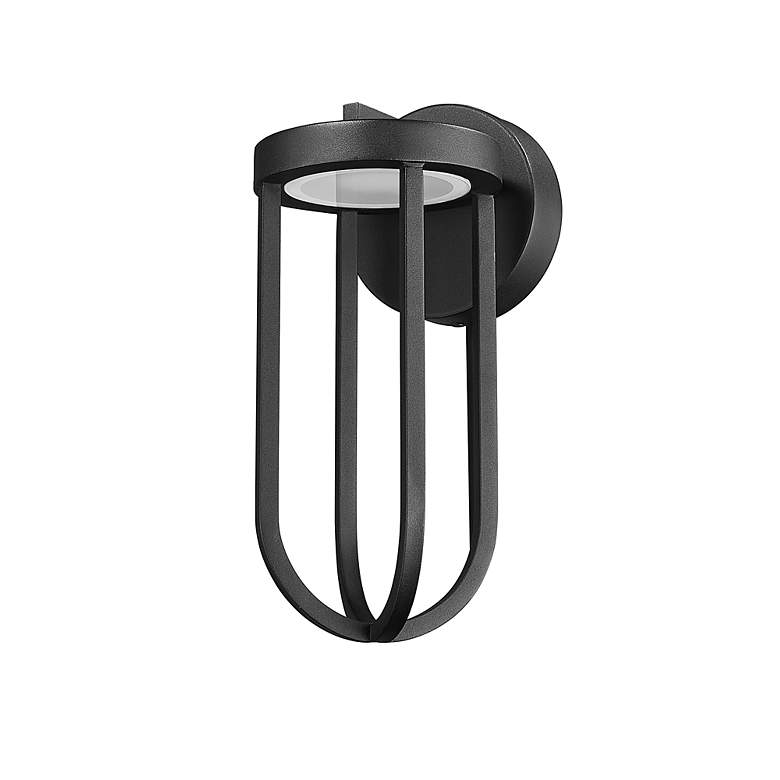 Image 7 Leland by Z-Lite Sand Black 1 Light Outdoor Wall Light more views