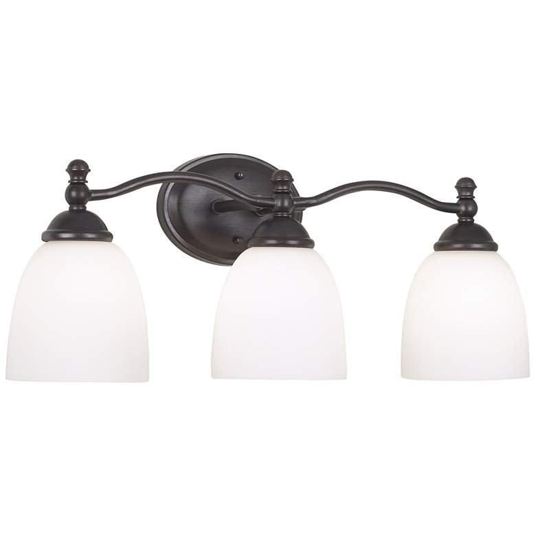 Image 1 Lemelly 23 3/4" Wide Roman Bronze 3-Light Bath Light
