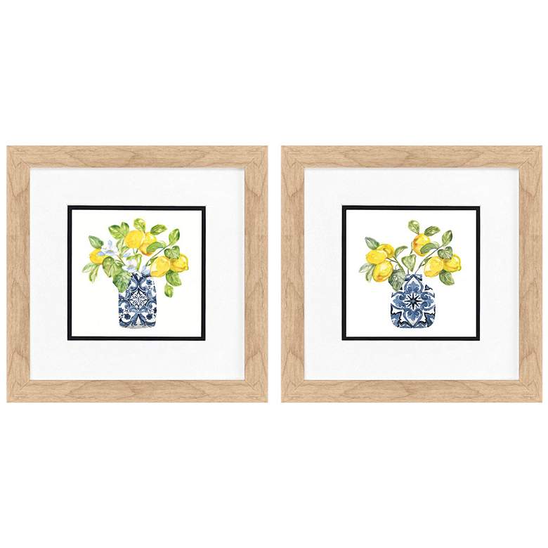 Image 1 Lemon Life 12"W x 12"H Framed Wall Art Set of 2