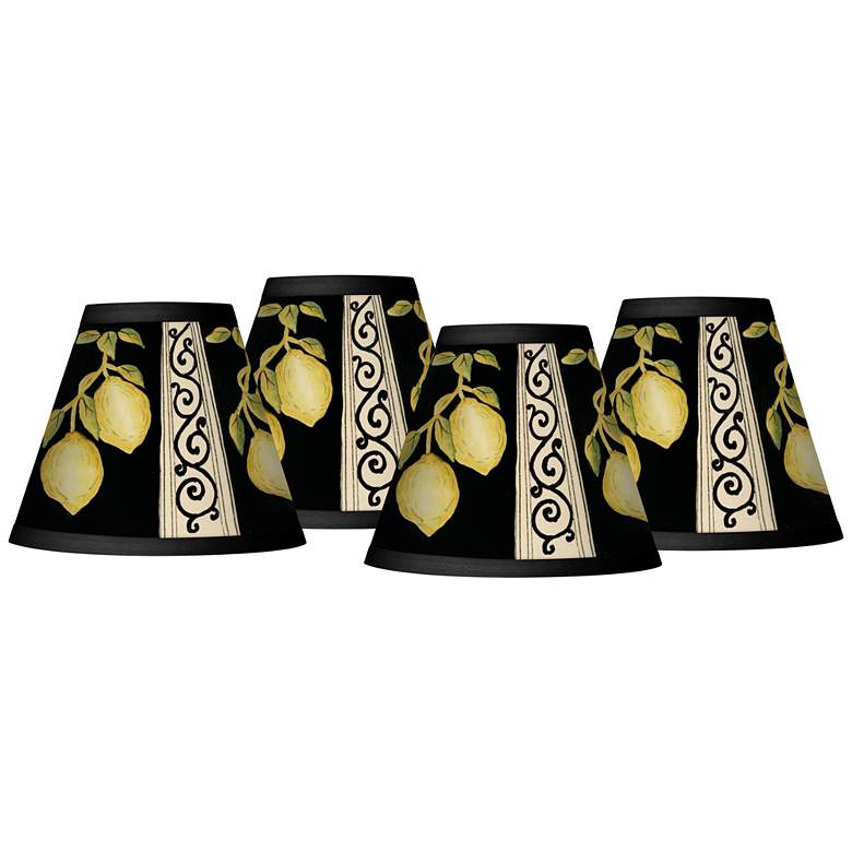 Image 1 Lemon Scroll Giclee Set of Four Shades 3x6x5 (Clip-On)