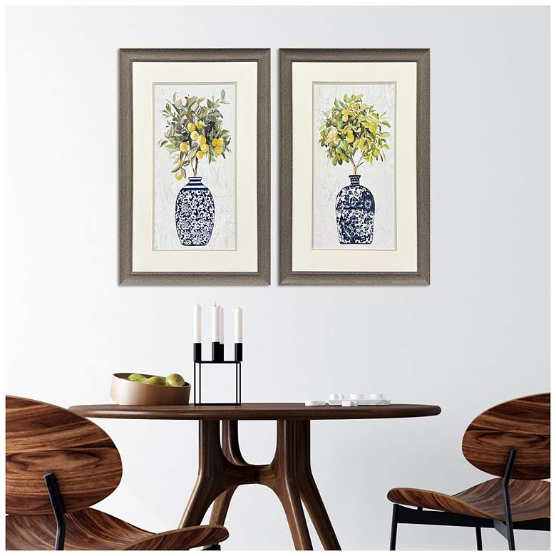Image 4 Lemon Tree Pot 21"W x 33"H Modern Framed Art Set of 2 more views