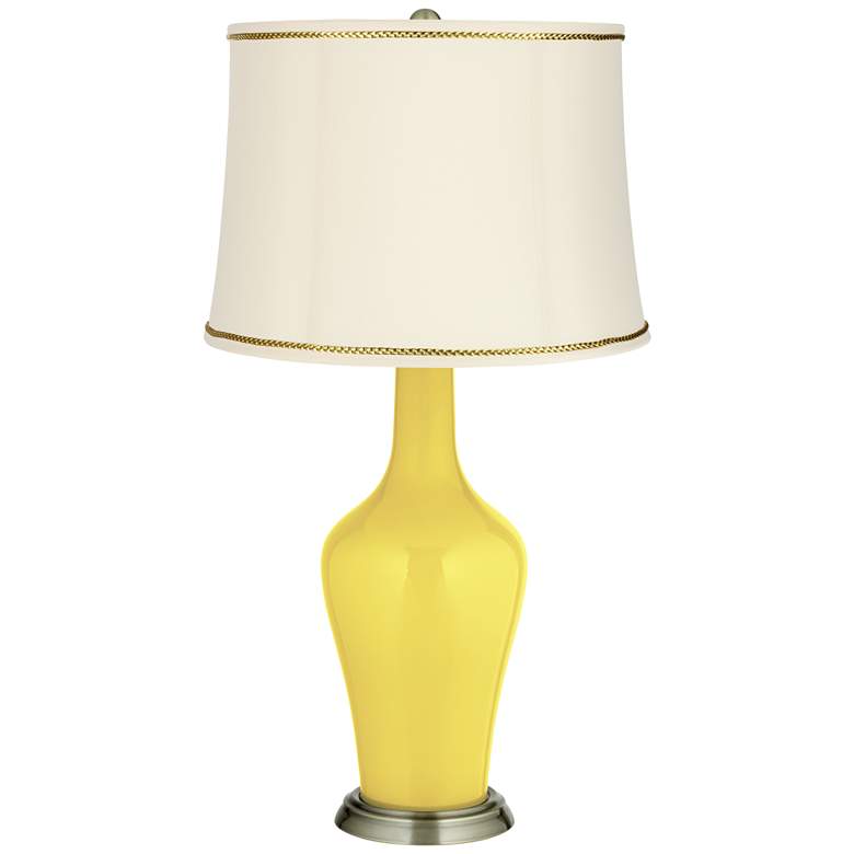 Image 1 Lemon Twist Anya Table Lamp with President&#39;s Braid Trim