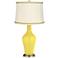 Lemon Twist Anya Table Lamp with Relaxed Wave Trim