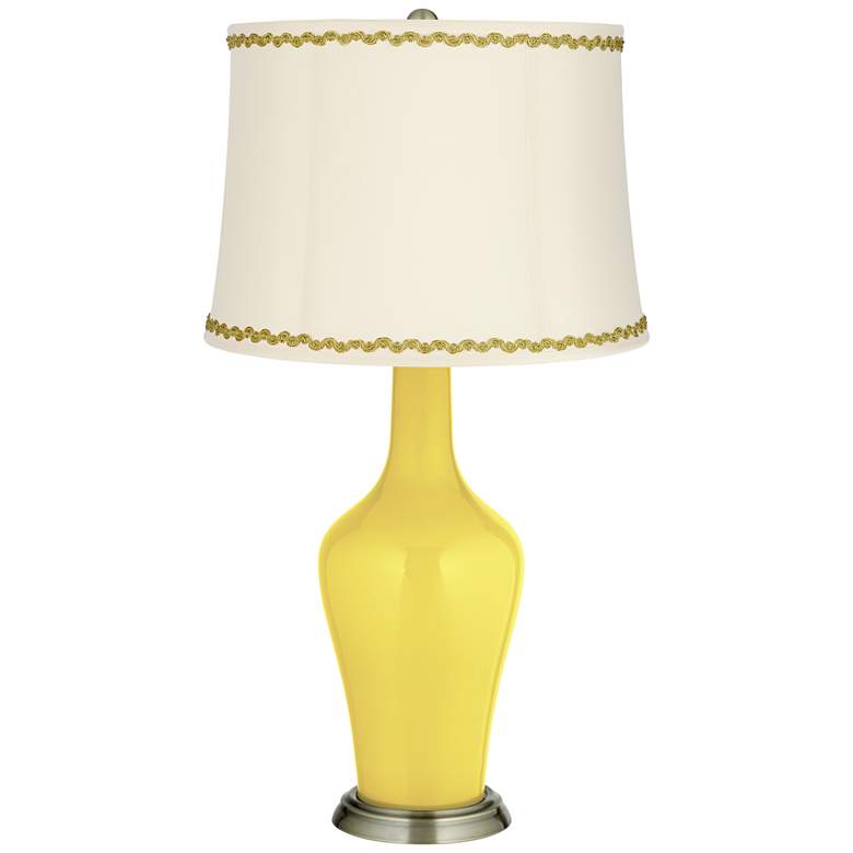 Image 1 Lemon Twist Anya Table Lamp with Relaxed Wave Trim