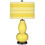 Lemon Twist Bold Stripe Double Gourd Table Lamp
