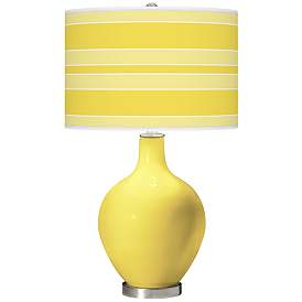 Image1 of Lemon Twist Bold Stripe Ovo Table Lamp