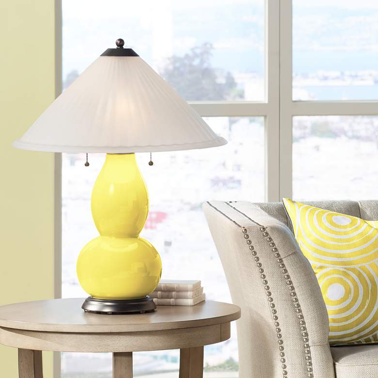 Image 1 Lemon Twist Fulton Table Lamp with Fluted Glass Shade