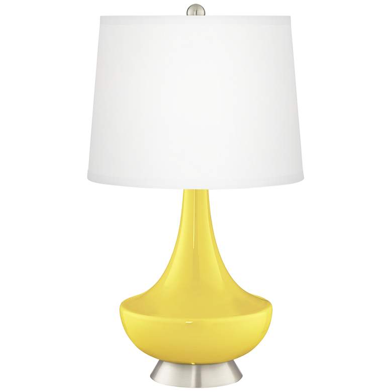 Image 2 Lemon Twist Gillan Glass Table Lamp with Dimmer