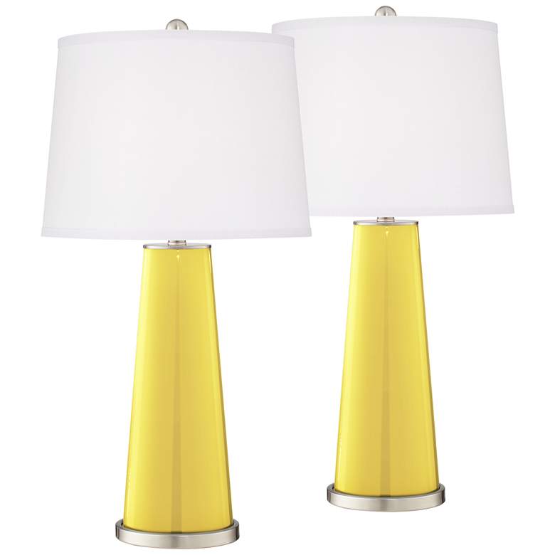 Image 2 Lemon Twist Leo Table Lamp Set of 2 with Dimmers