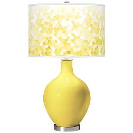 Image1 of Lemon Twist Mosaic Giclee Ovo Table Lamp
