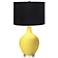 Lemon Twist Ovo Table Lamp with Black Shade