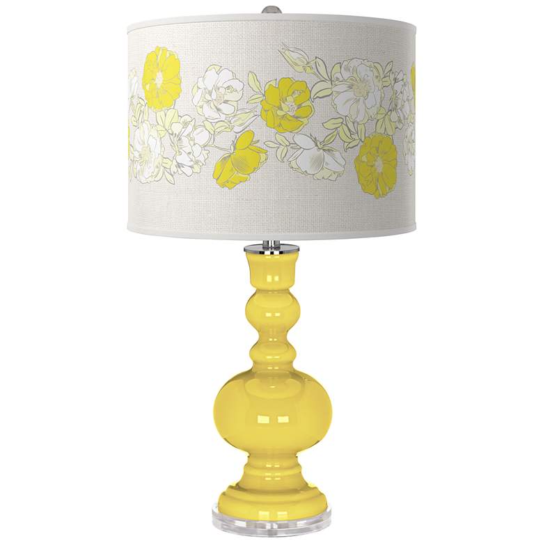 Image 1 Lemon Twist Rose Bouquet Apothecary Table Lamp