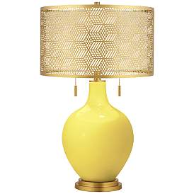 Image1 of Lemon Twist Toby Brass Metal Shade Table Lamp